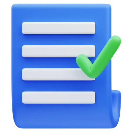 Correct Document  3D Icon