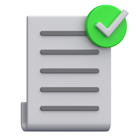 Correct Document  3D Icon