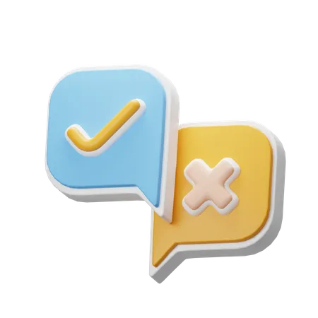 Correct et faux  3D Icon