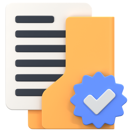 Correct Folder  3D Icon