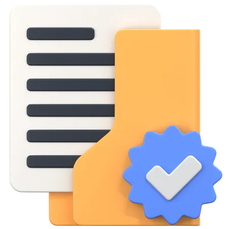 Correct Folder  3D Icon