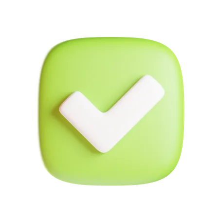 Correct Green 3D Icon