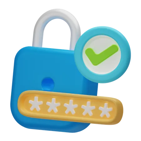 Correct Password  3D Icon