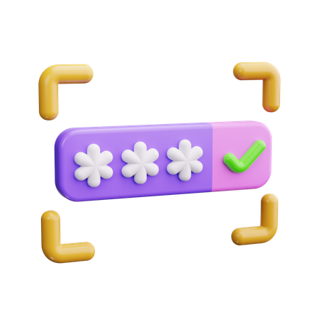 Correct Password  3D Icon