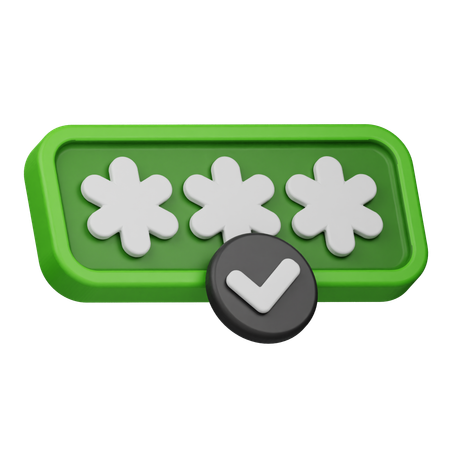 Correct Password  3D Icon