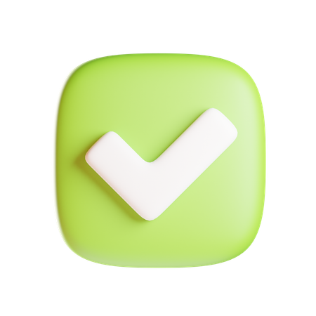 Verde correcto  3D Icon