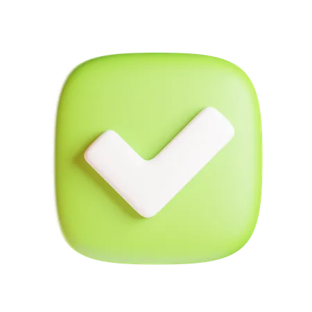 Verde correcto  3D Icon