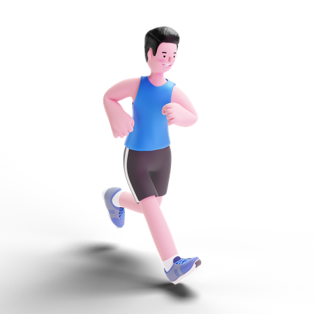 Corredor masculino corriendo  3D Illustration