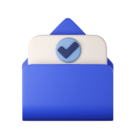 Correio aprovado  3D Icon