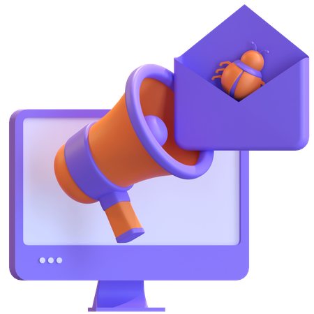 Correio de phishing  3D Icon