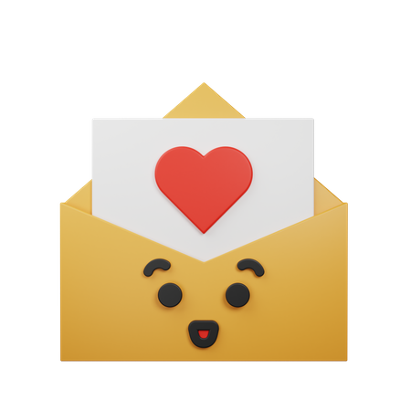 Correio feliz  3D Icon