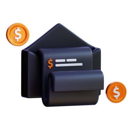 Correio financeiro  3D Icon