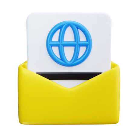 Correio global  3D Icon