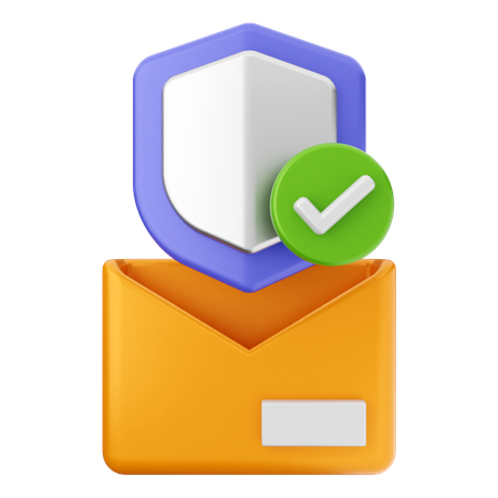 Segurança de internet de e-mail  3D Icon