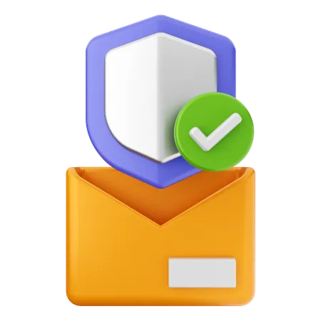 Segurança de internet de e-mail  3D Icon