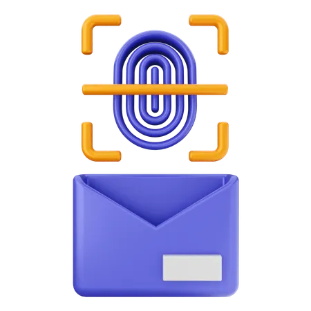 Segurança de internet de e-mail  3D Icon