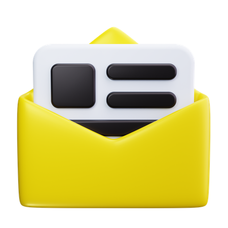 Correo abierto  3D Icon