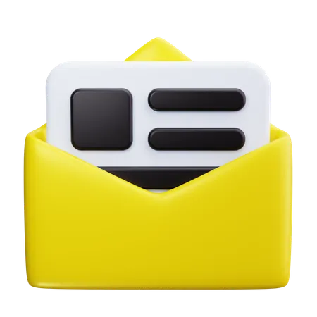 Correo abierto  3D Icon