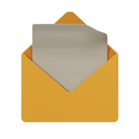 Abrir correo  3D Icon