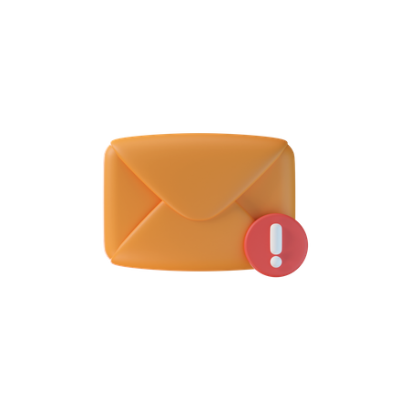 Correo de advertencia  3D Icon