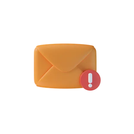 Correo de advertencia  3D Icon