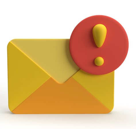 Advertencia de correo  3D Icon