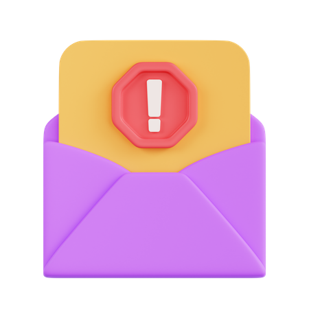 Advertencia de correo  3D Icon