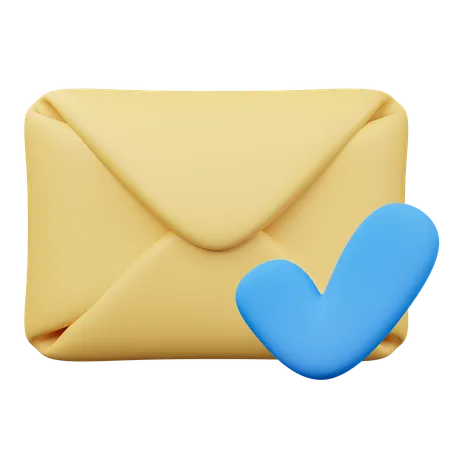 Correo aprobado  3D Icon