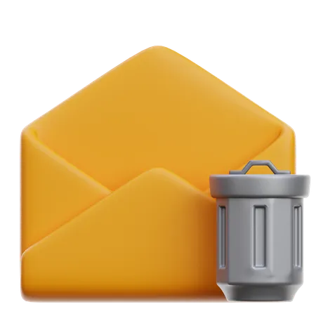 Correo basura  3D Icon