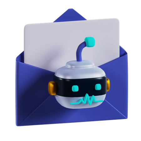 Robot de correo  3D Icon