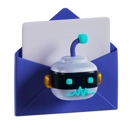 Robot de correo  3D Icon