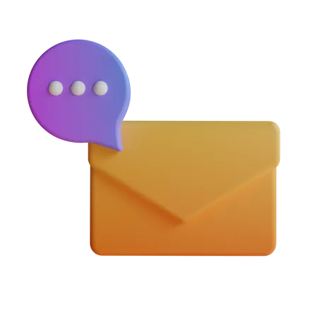 Chat de correo  3D Icon