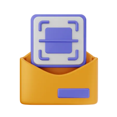 Código de barras de correo  3D Icon