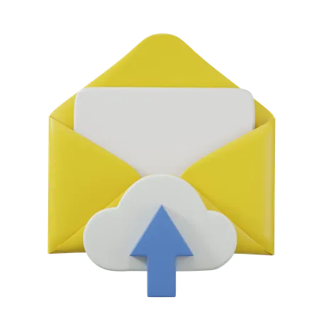 Correo de carga en la nube  3D Icon