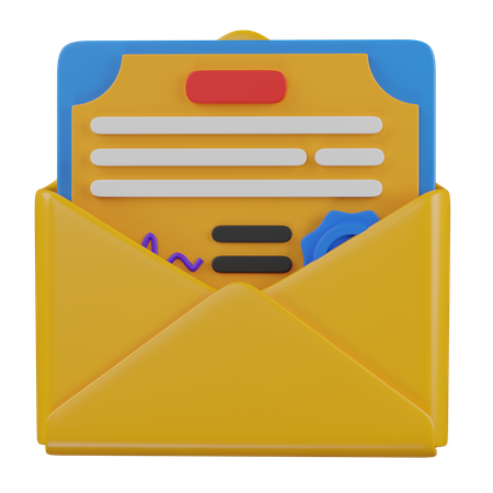 Correo de graduación  3D Icon