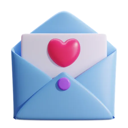 Correo de San Valentín  3D Icon