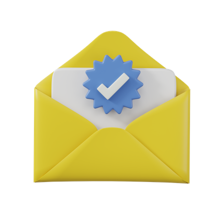 Correo de verificación  3D Icon