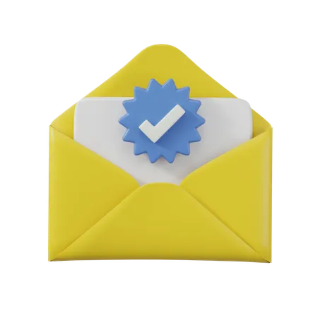 Correo de verificación  3D Icon