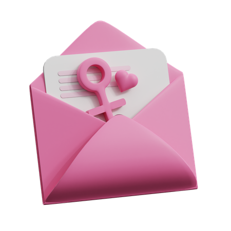 Correo del día de la mujer  3D Icon