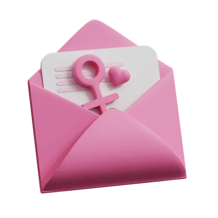 Correo del día de la mujer  3D Icon