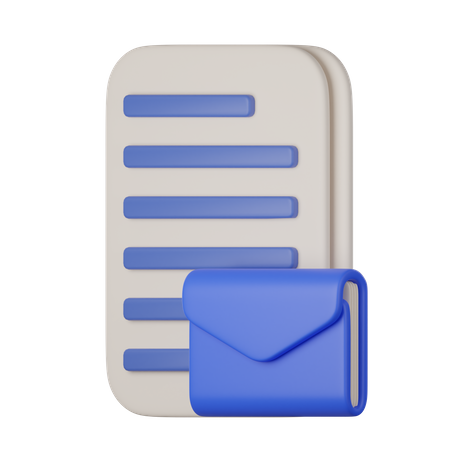 Documento de correo  3D Icon