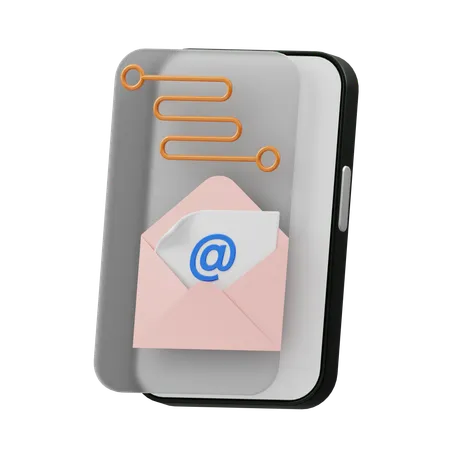 Correo electrónico móvil  3D Icon