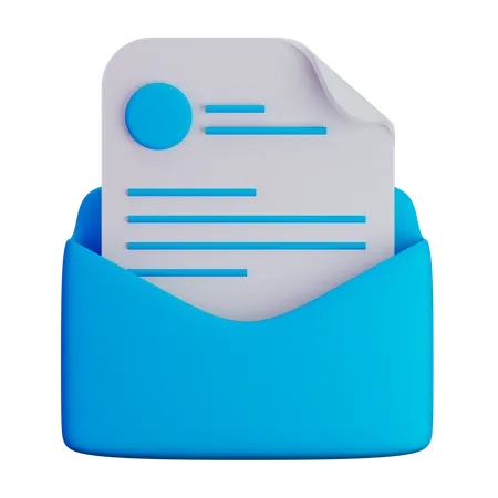 Abrir correo electrónico  3D Icon