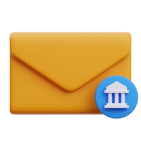 Correo electrónico del banco  3D Icon