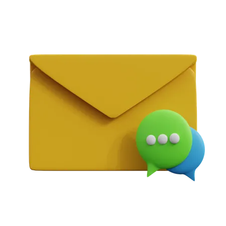 Chat por correo electrónico  3D Icon