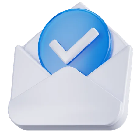 Chequeo de correo electrónico  3D Icon