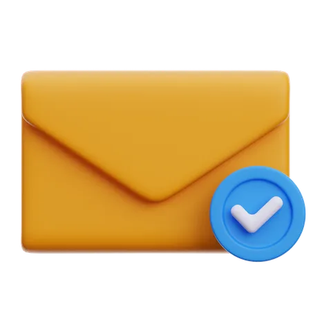 Chequeo de correo electrónico  3D Icon