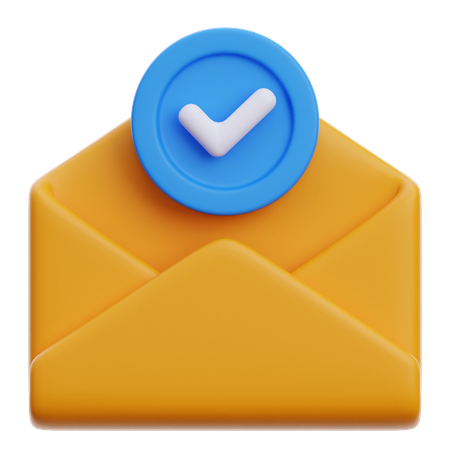 Chequeo de correo electrónico  3D Icon