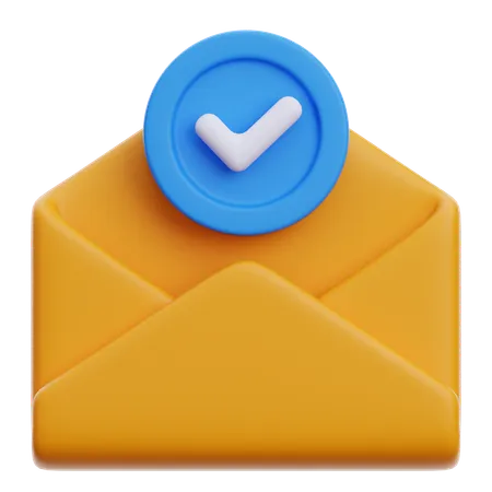 Chequeo de correo electrónico  3D Icon