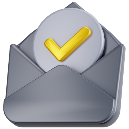 Chequeo de correo electrónico  3D Icon